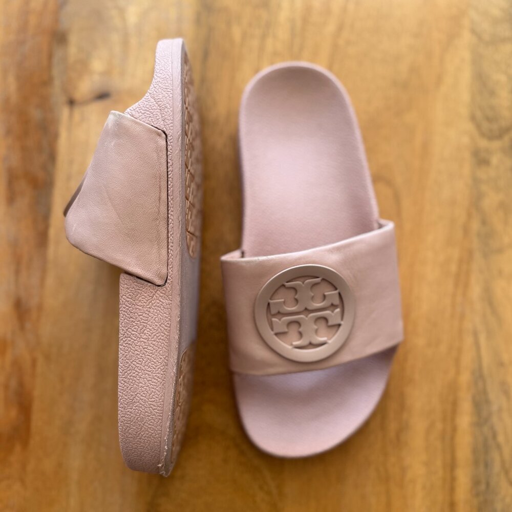 Tory Burch Lina Women Pink Slide Sandals - Size 6 - Picture 4 of 11
